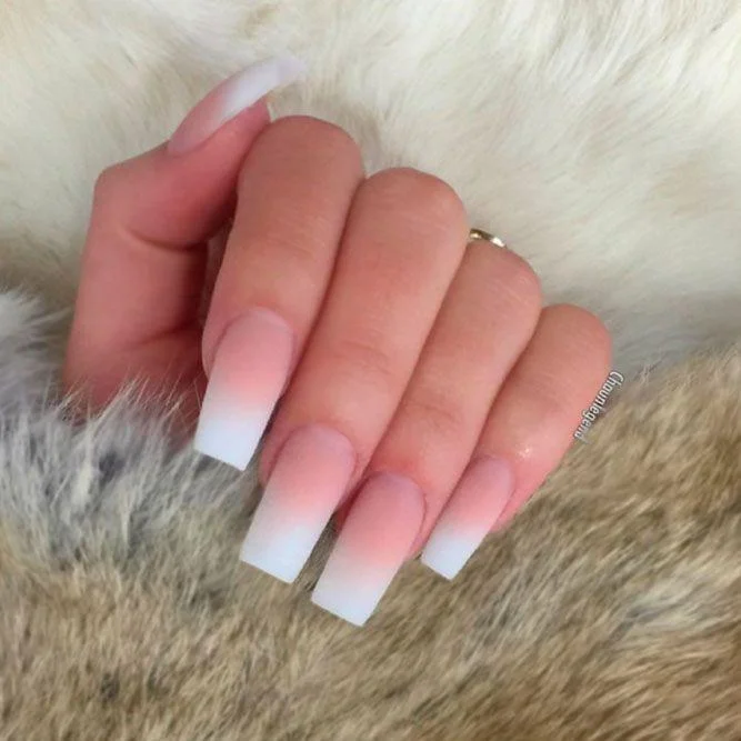 Matte Ombre Acrylic Nails