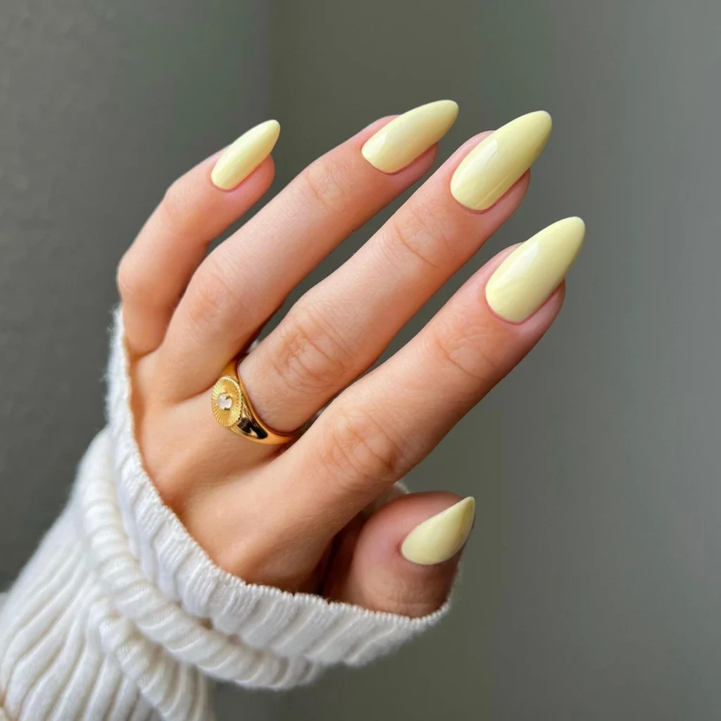 Pastel Yellow Nails