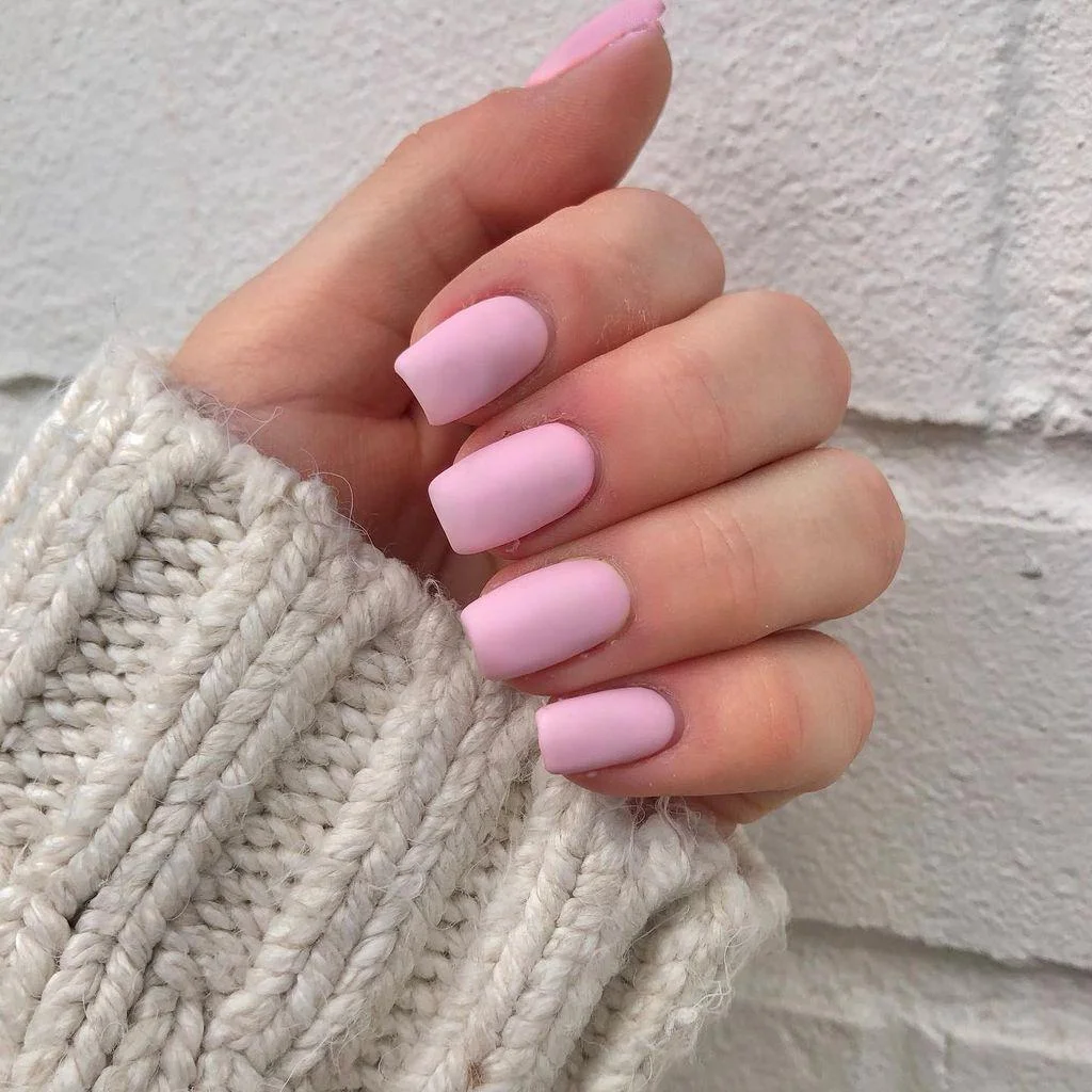 Pink Matte Acrylic Nails