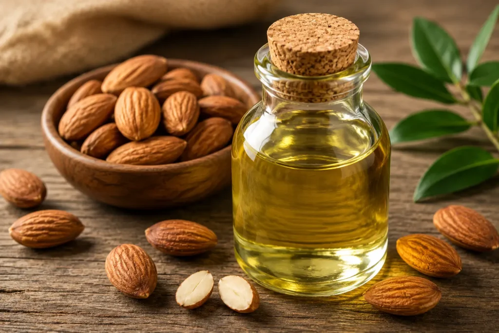 Almond Oil Massage for the Under-Eye Area