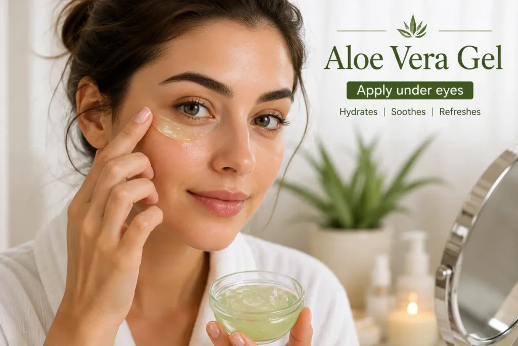 use Aloe Vera Gel for Under Eye Skin Tightening