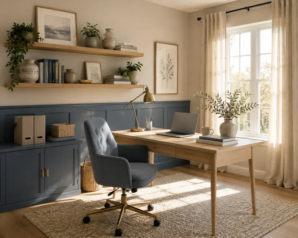 blue and beige home decor ideas