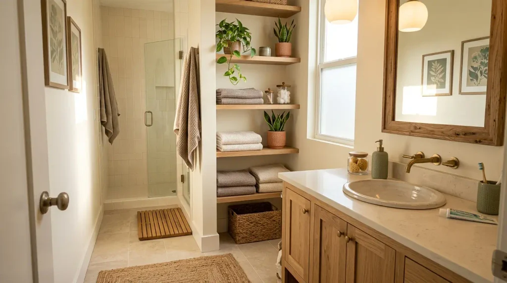 earthy neutral cozy bathroom ideas