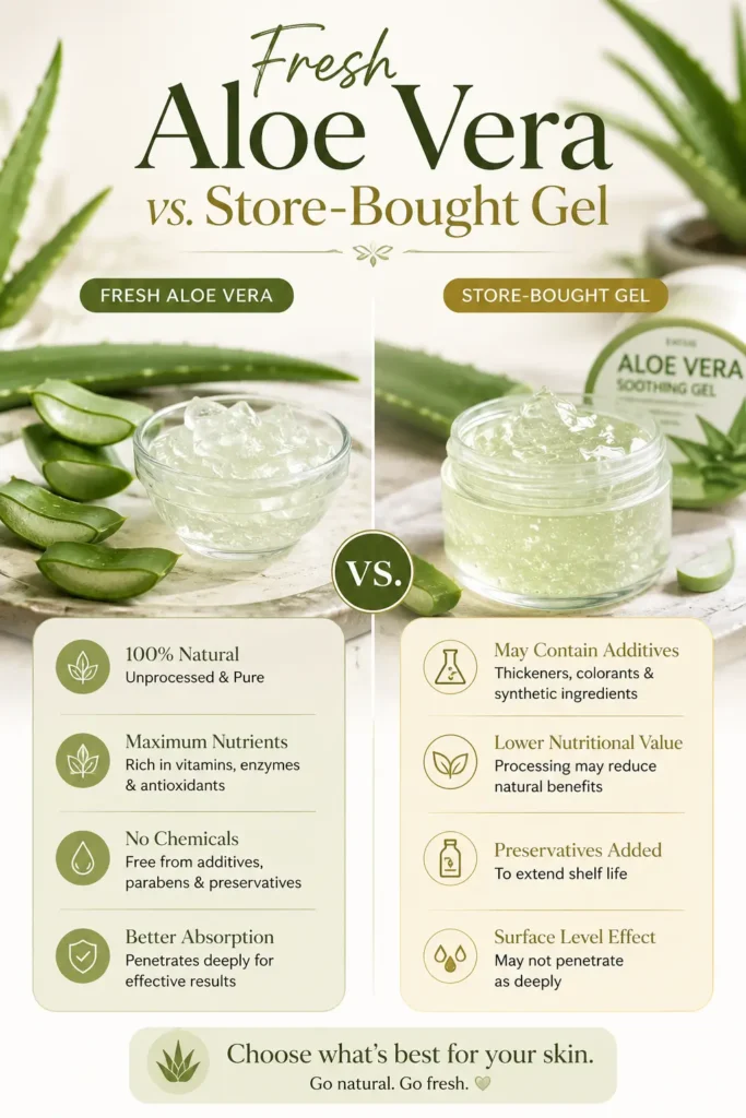 Fresh Aloe Vera vs. Store-Bought Gel