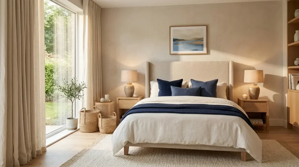 blue and beige home decor ideas