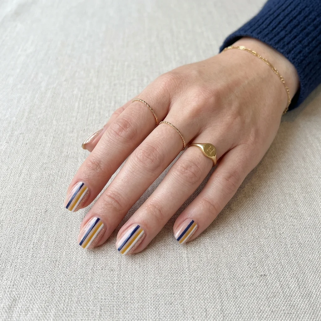 Simple Striped Nails for an Elegant Look