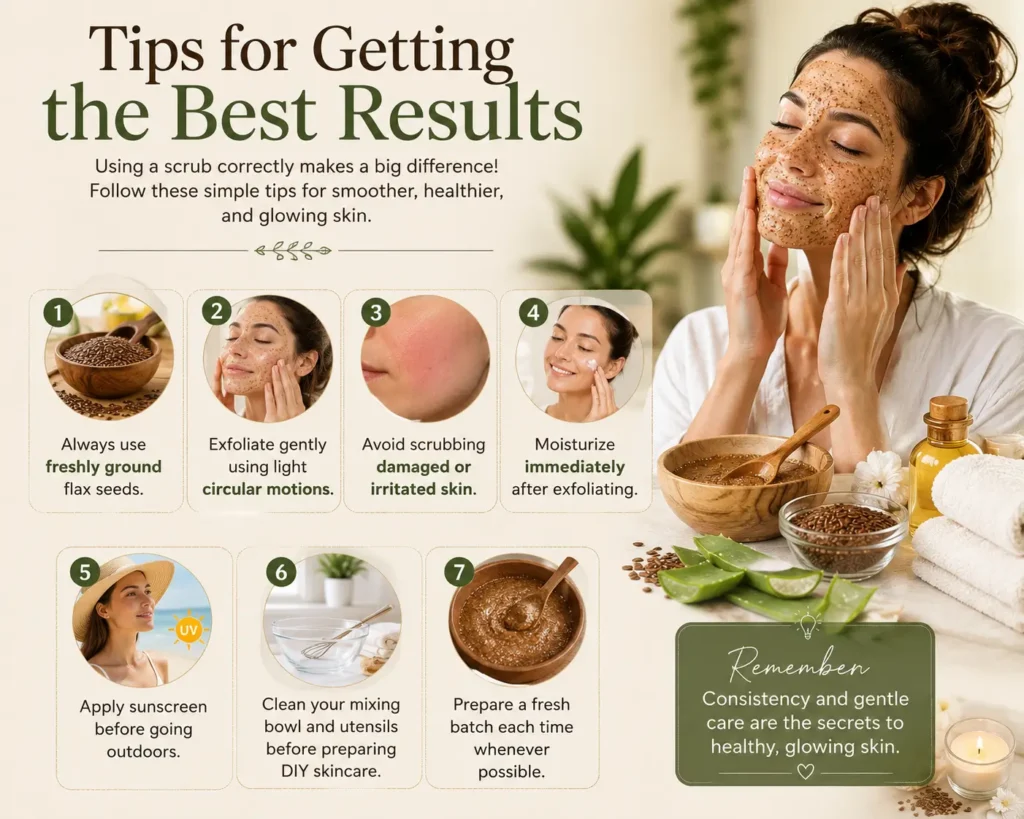 Tips for Getting the Best Results of using Flax Seed Face Scrub