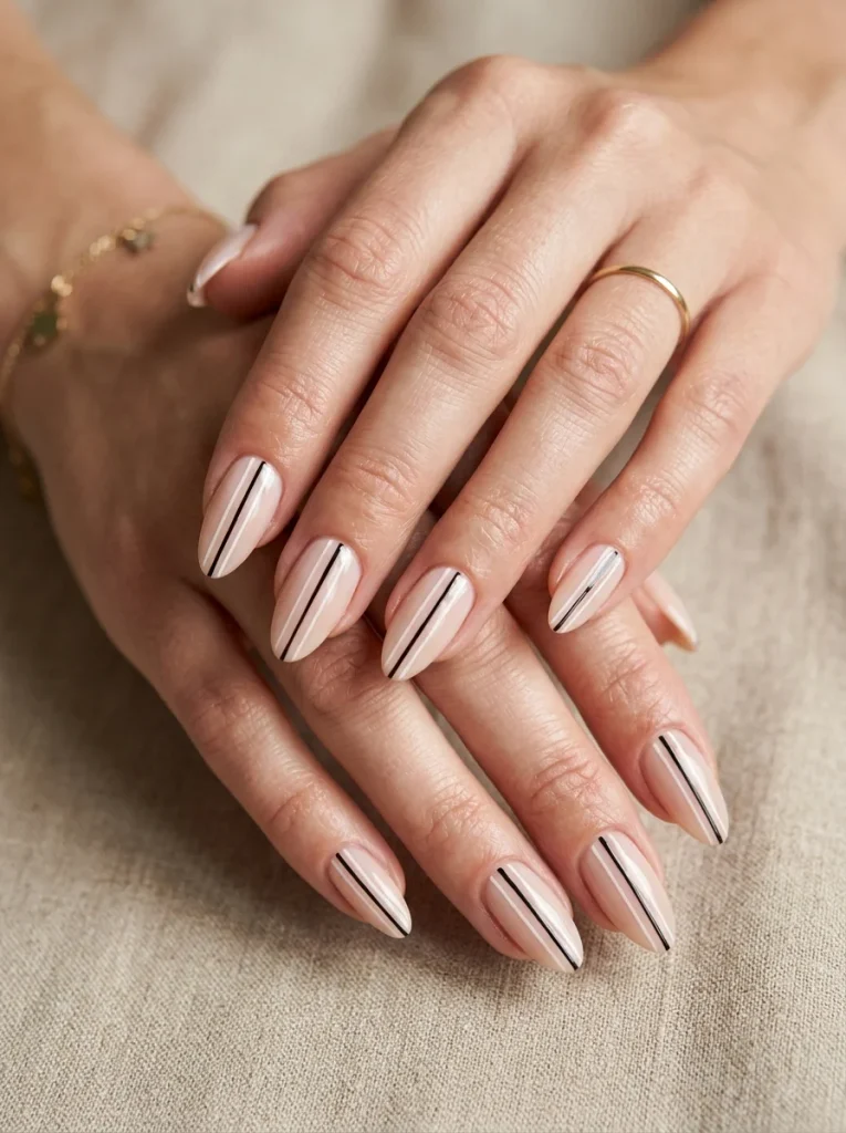 Vertical Striped Nails for a Stylish Effect