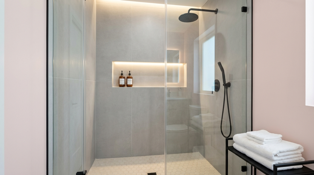 cozy bathroom ideas walk-in shower