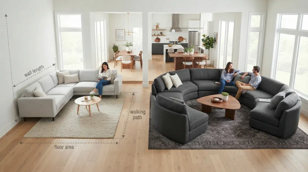 Choose the Right Size, Shape, and Layout luxury sectional sofa