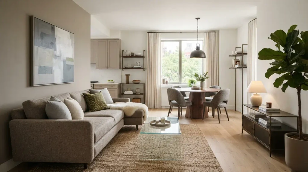 Choosing elegant color Small apartment luxury budget ideas