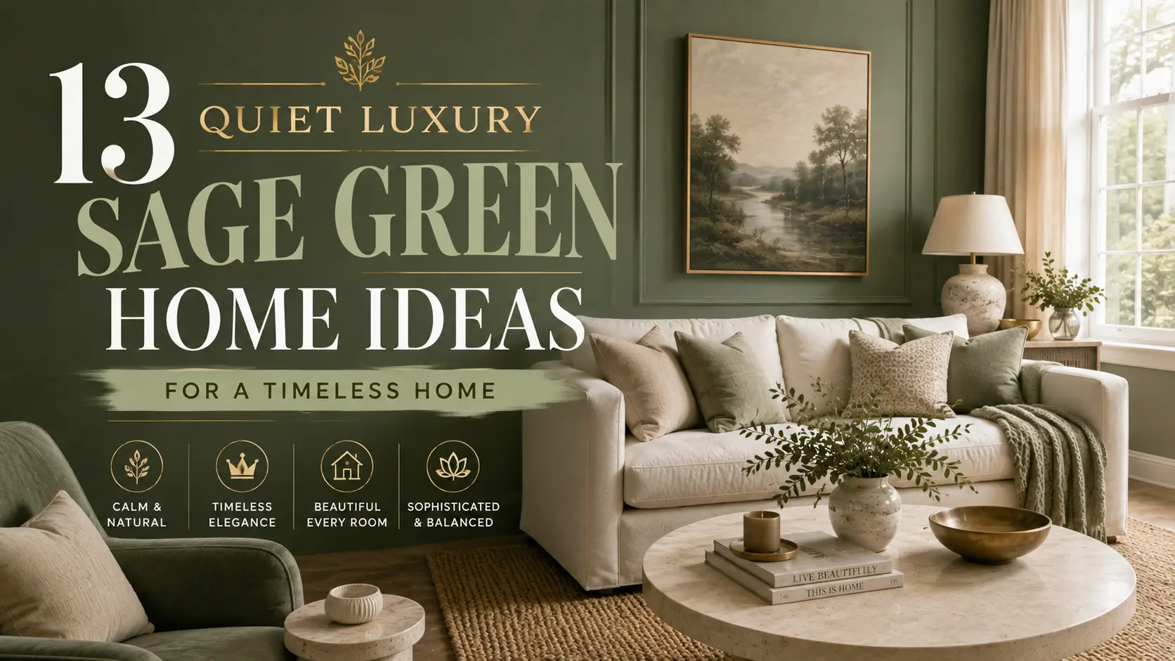 Featured image Quiet Luxury Sage Green home ideas