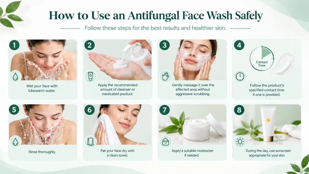 How to Use an Antifungal Face Wash Safely
