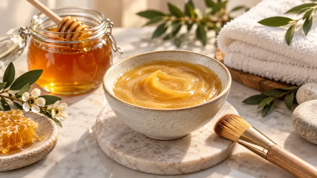 Manuka honey face mask