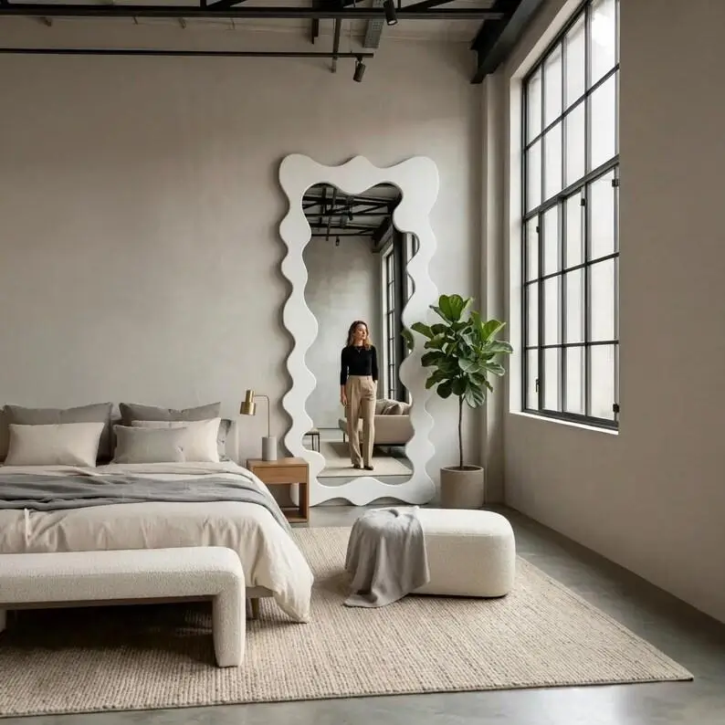 Oversized Wavy Mirror luxury mirror decor