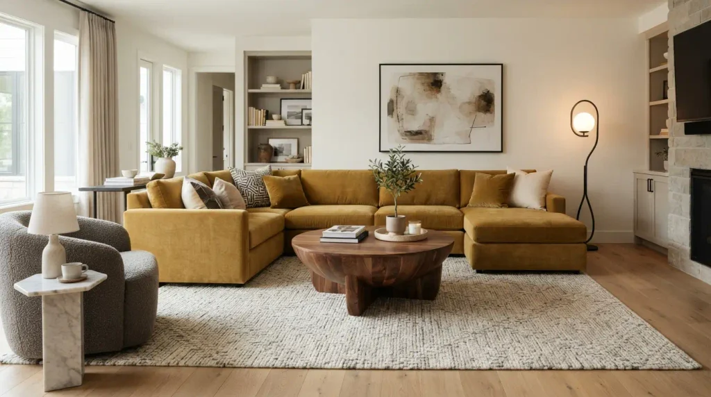 Room's Focal Point luxury sectional sofa