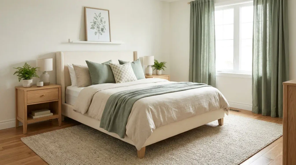 Sage Green and Neutral Bedroom Neutral bedroom ideas