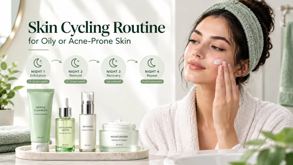 Skin Cycling Routine for Oily or Acne-Prone Skin