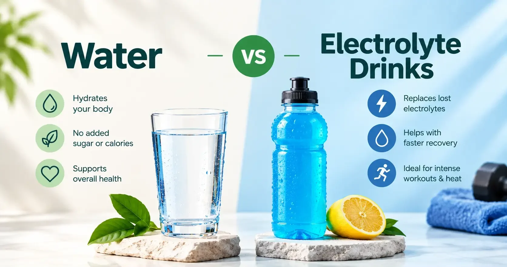 Water vs. Electrolyte Drinks