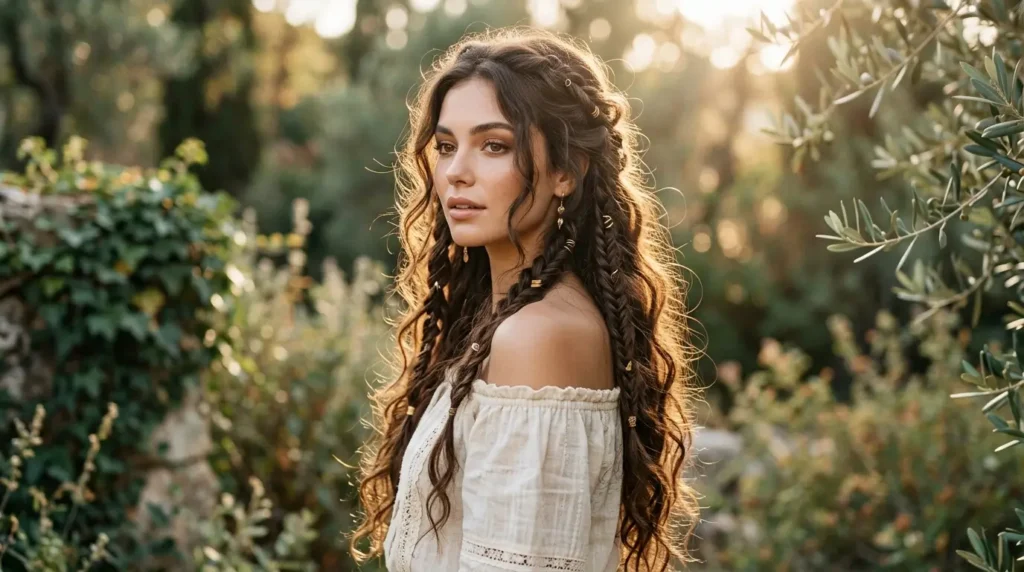 Boho Braids With Loose Curls